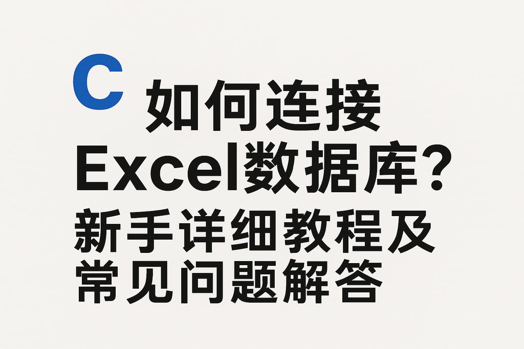c 如何连接excel数据库连接？新手详细教程及常见问题解答